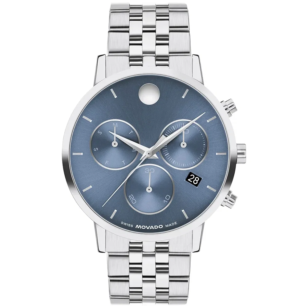 Relógio Movado Masculino Prateado - 607998 — imagem 1
