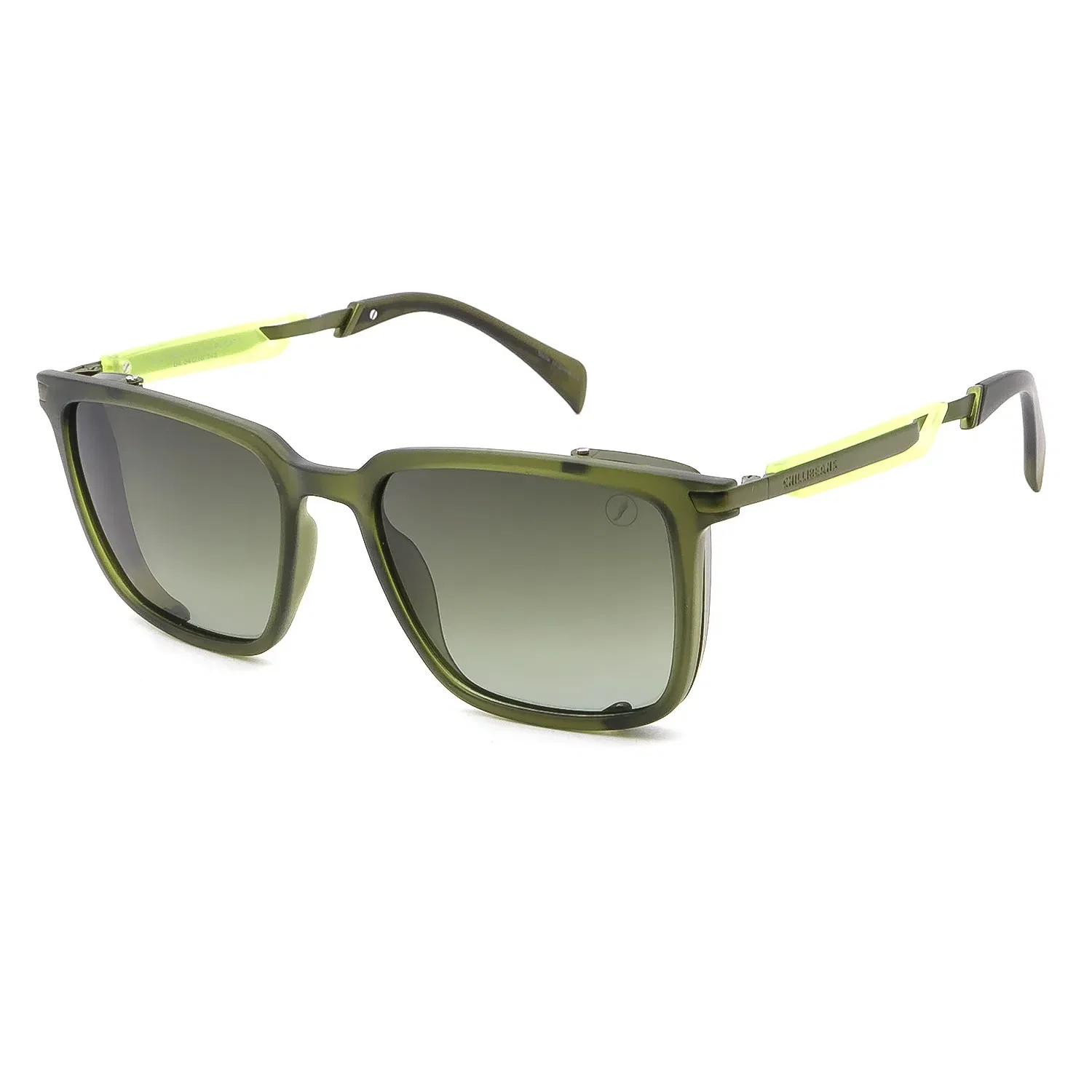 Óculos de Sol Masculino Alok Quadrado Polarizado Degradê Verde — imagem 1