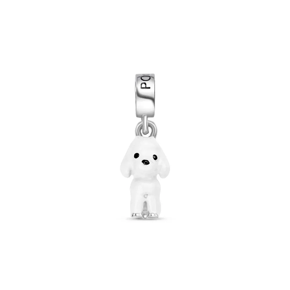 Pingente Life Animal Poodle II em Prata 925 com Esmalte — imagem 1
