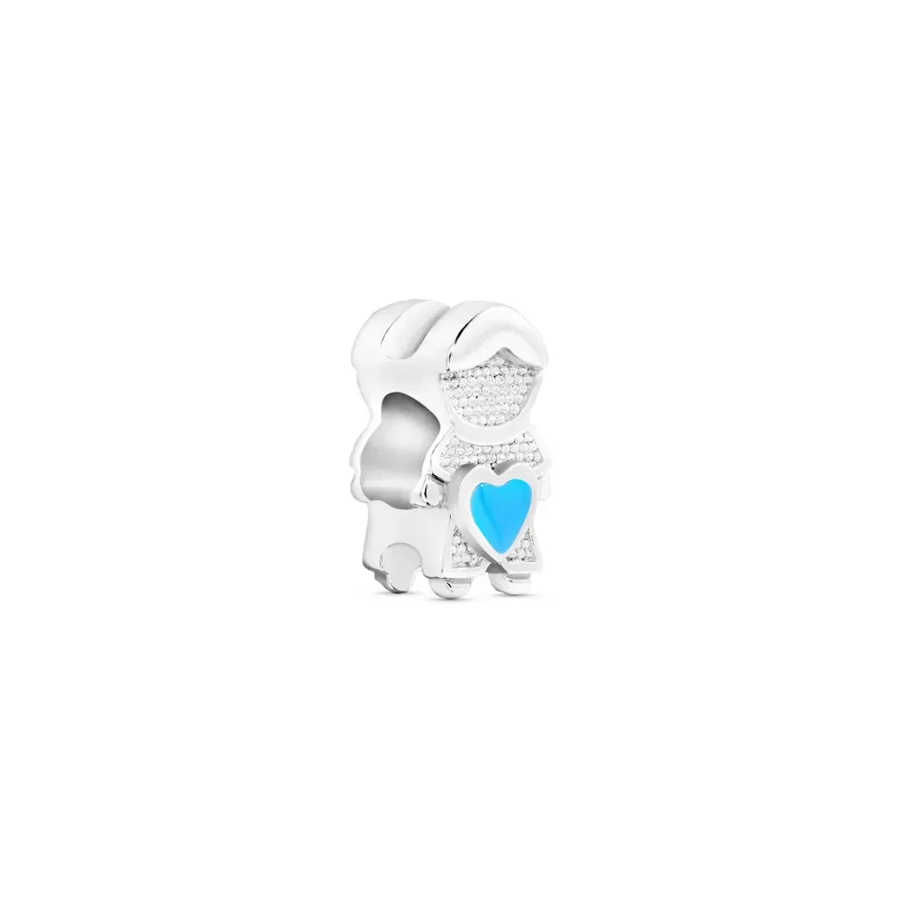 Separador Life Boy em Prata 925 com Esmalte