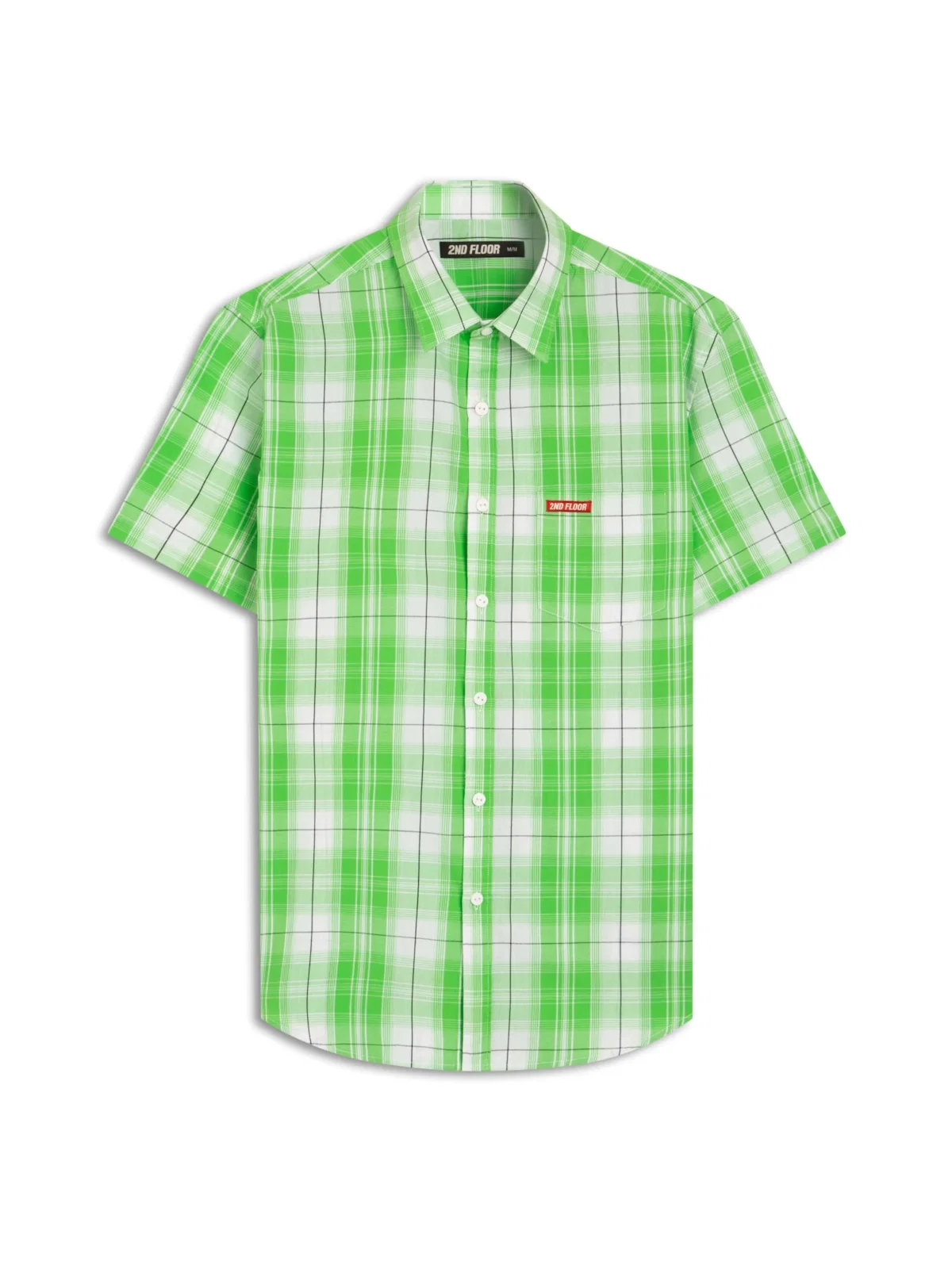Camisa Xadrez Palermo Classic Verde Fluor — imagem 1