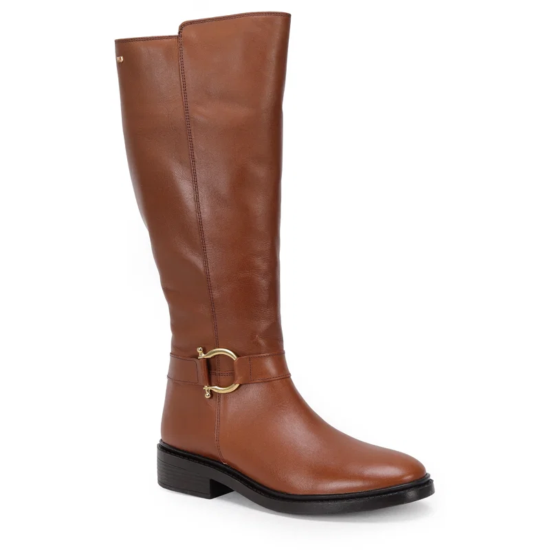 Bota Montaria Couro Com Metal