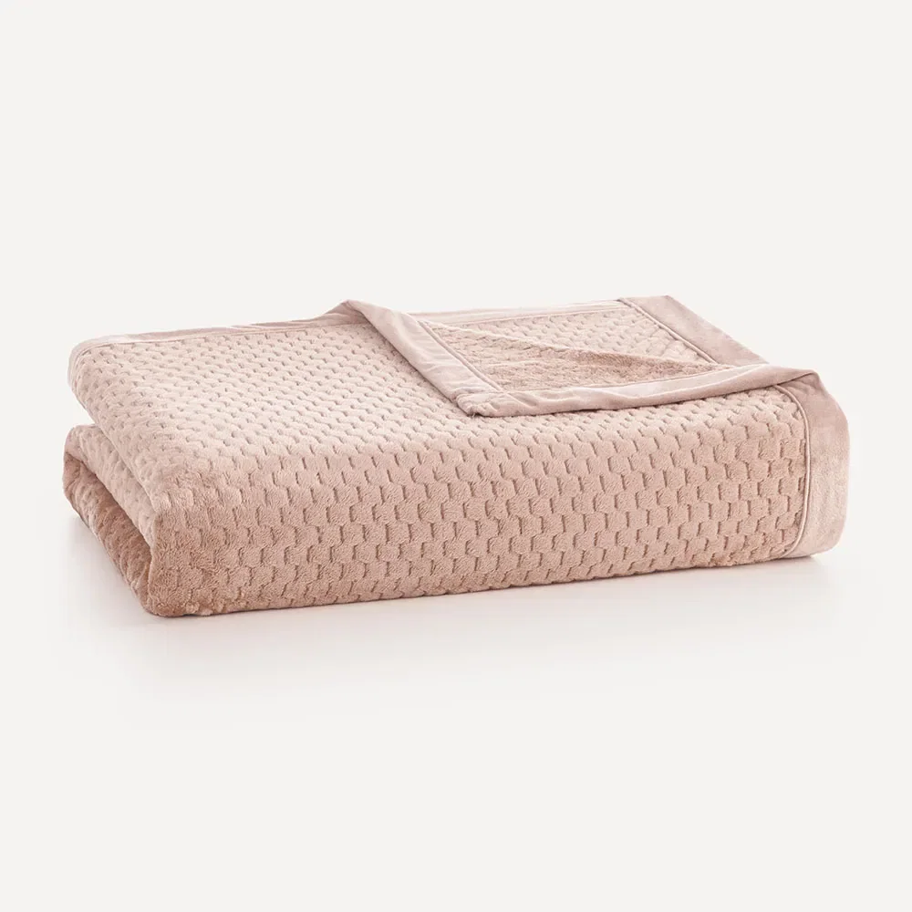 Manta de Flanela Oliver Blush — imagem 1