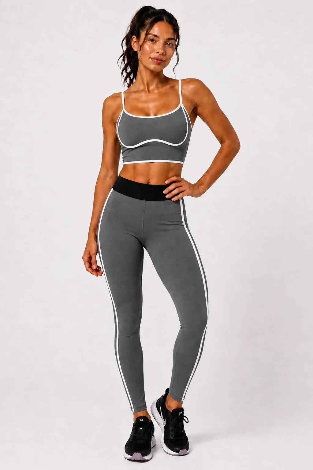 Top Fitness Detalhe Vivos - Cinza