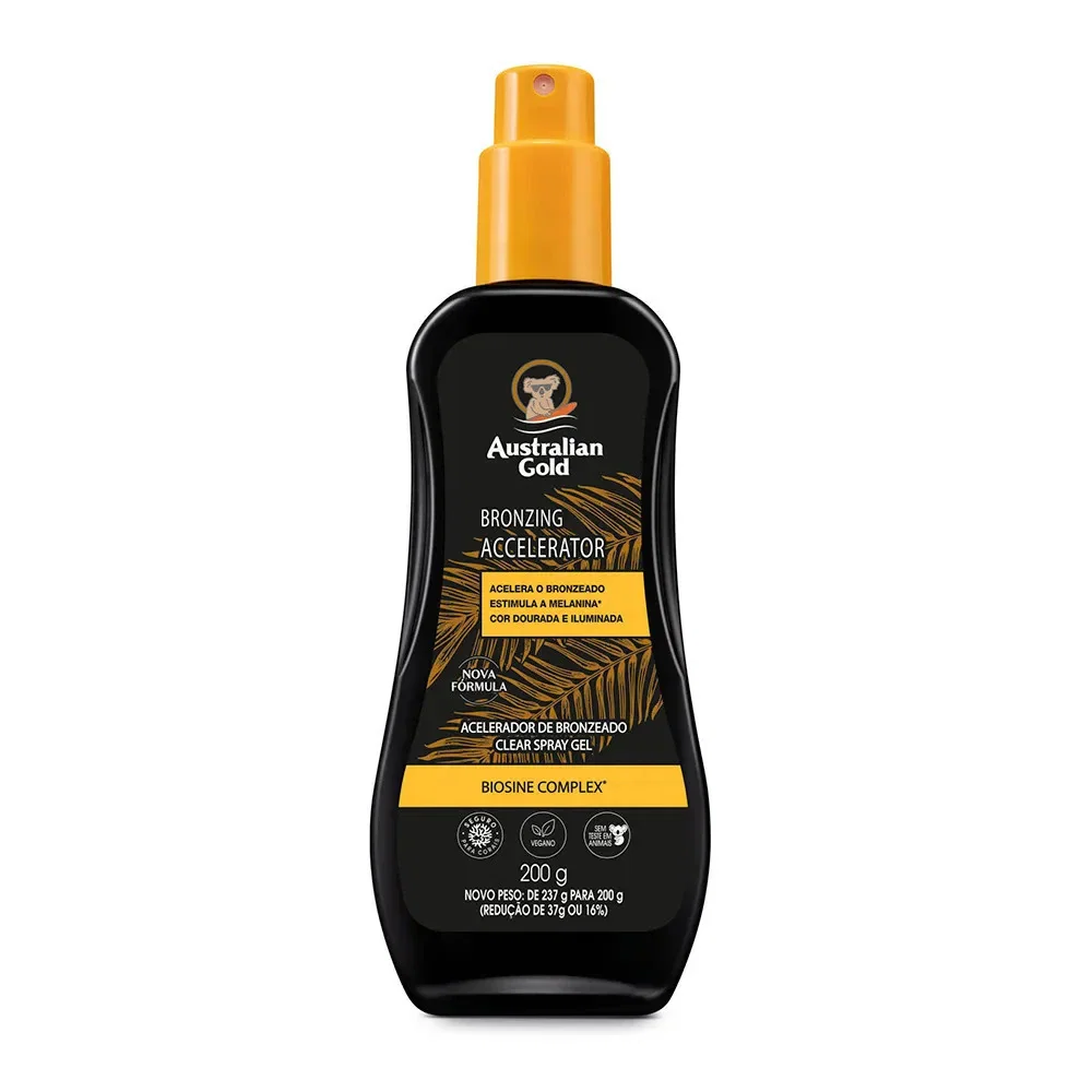Acelerador de Bronzeado Australian Gold Clear Spray Gel 200g