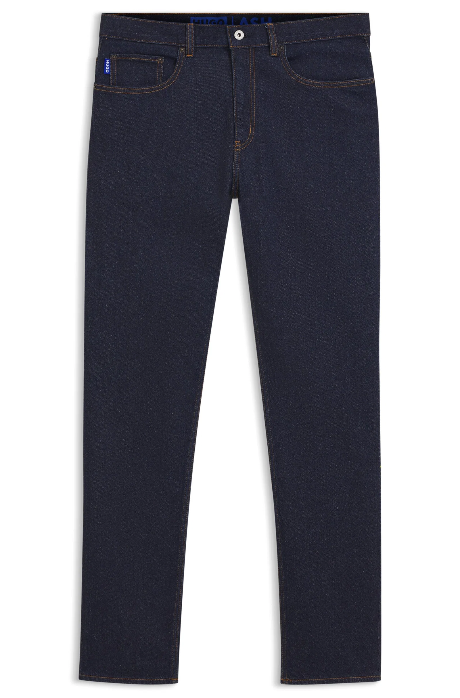 Calça Jeans Relaxed Fit Em Denim Escuro — imagem 1