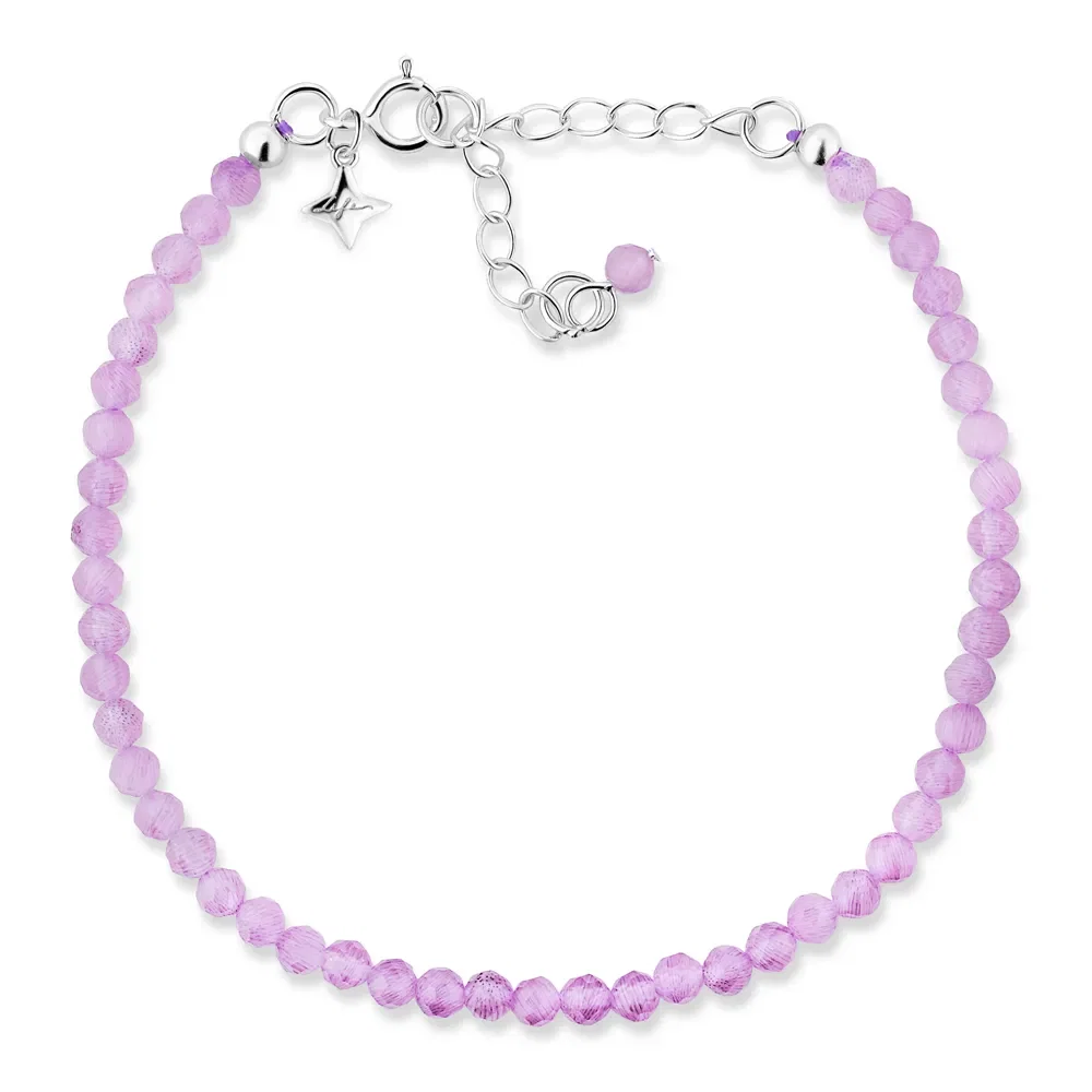 Pulseira Life Shambala com Ametista Roxa e Prata 925