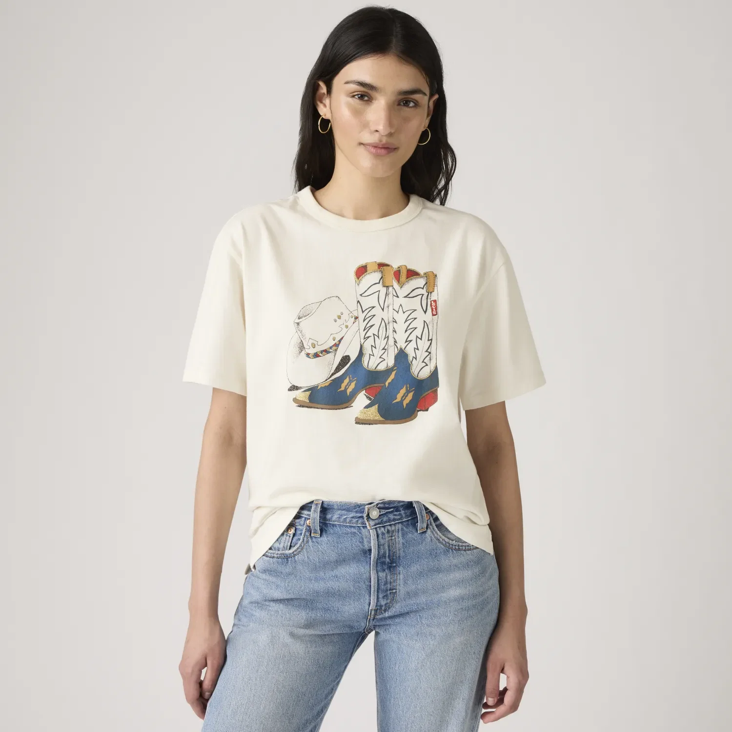 Camiseta Levi's® Tabor Branca Manga Curta — imagem 1