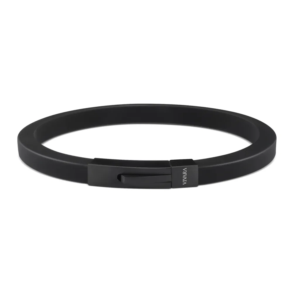 Pulseira em Borracha e Aço
