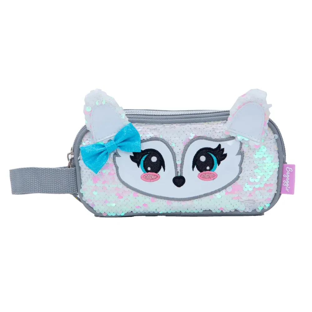 Estojo Escolar Feminino Raposa Branco