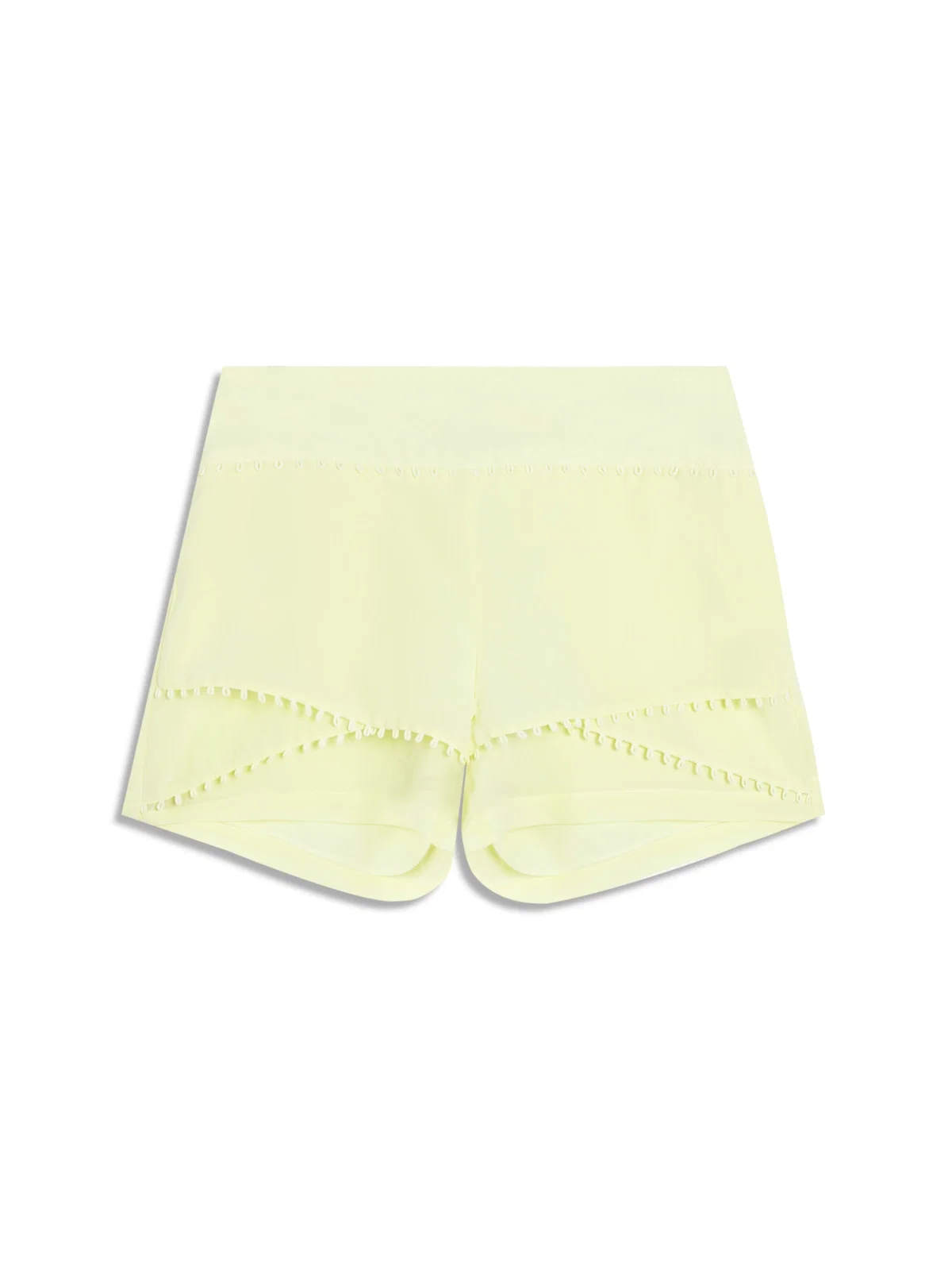 Shorts Saia Seda Detalhe Azelha Amarelo Claro — imagem 1