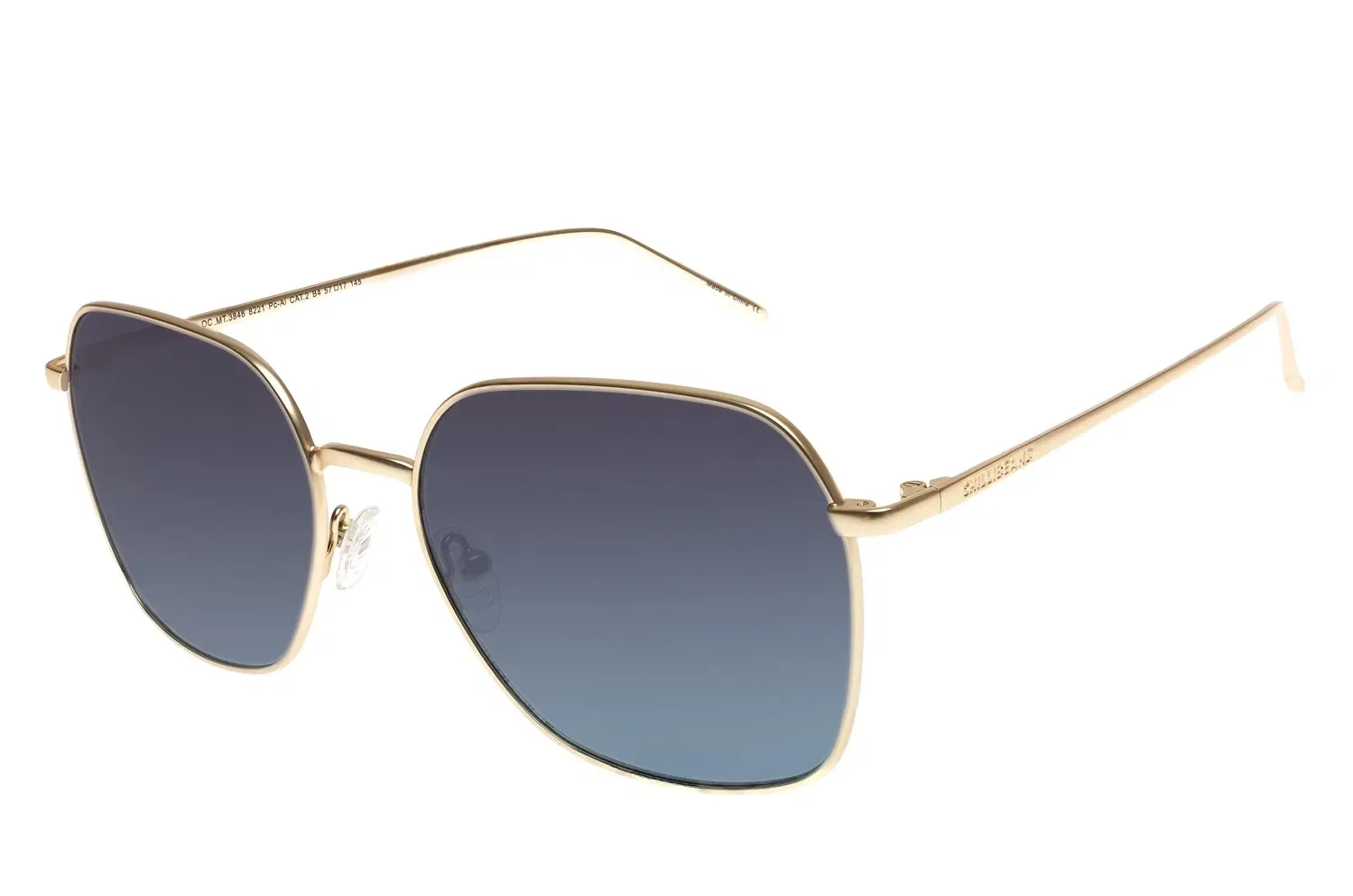 Óculos de Sol Feminino Chilli Beans Quadrado Metal Casual Degradê Verde — imagem 1