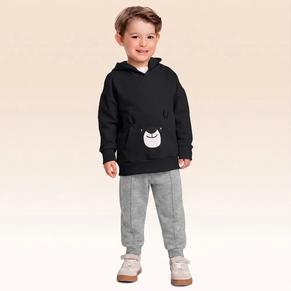 Conjunto blusão com capuz e calça — imagem 1