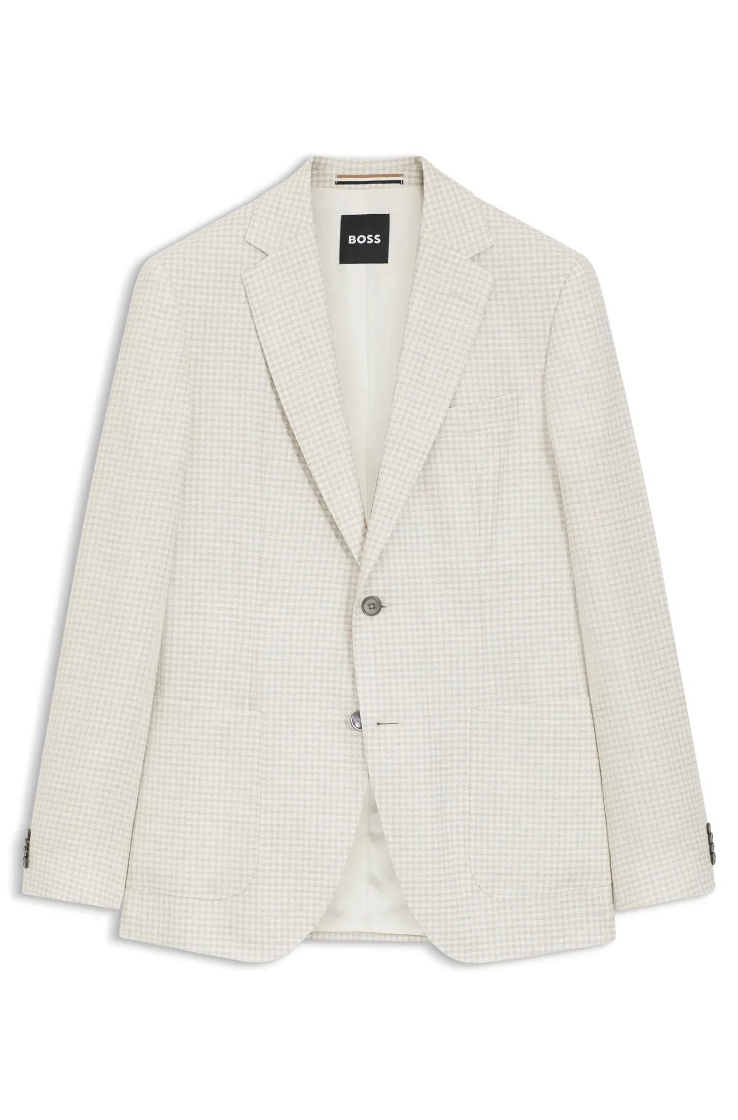 Blazer Slim Fit Em Linho, Algodão E Seda