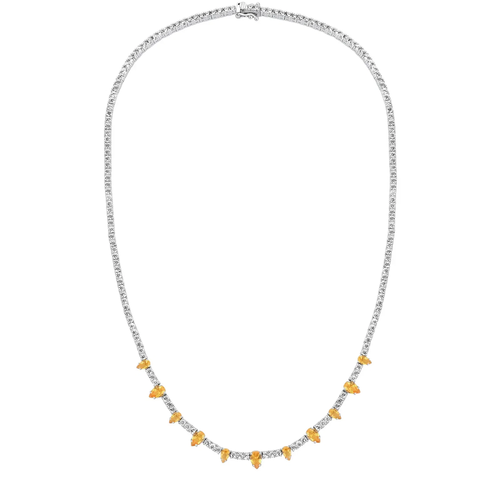 Colar Life Sunna em Prata 925 com Pedras Amarelas — imagem 1