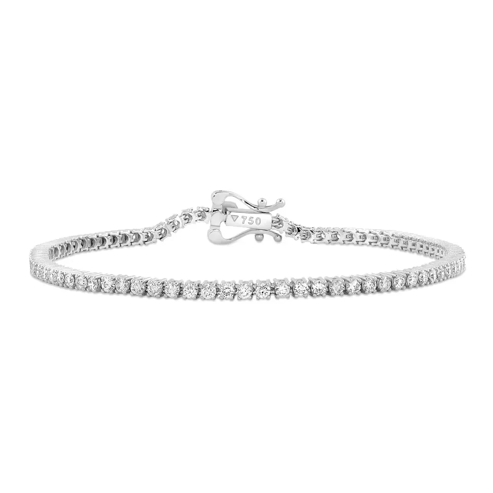 Pulseira Riviera em Ouro Branco 18k com Diamantes, 2,34ct