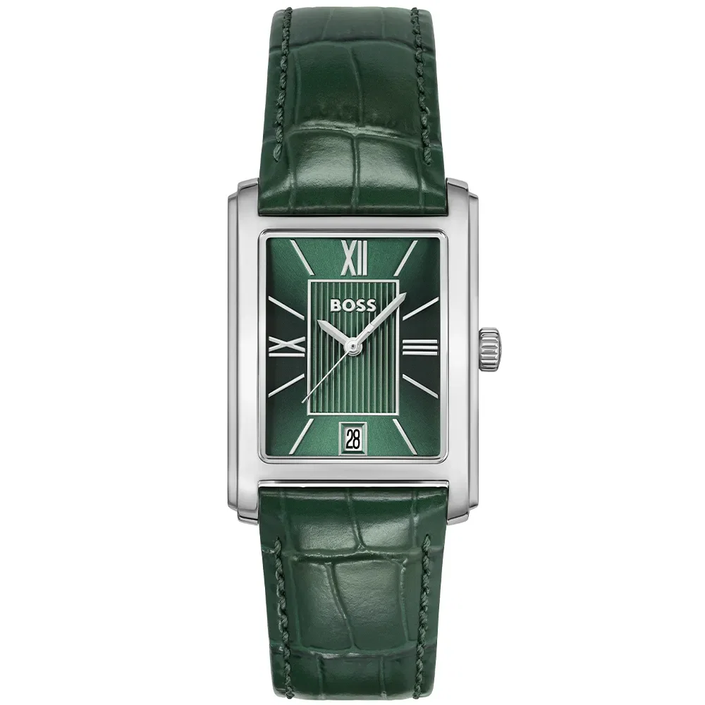 Relógio Hugo Boss Principle Dress Masculino em Couro Verde 1514278 — imagem 1