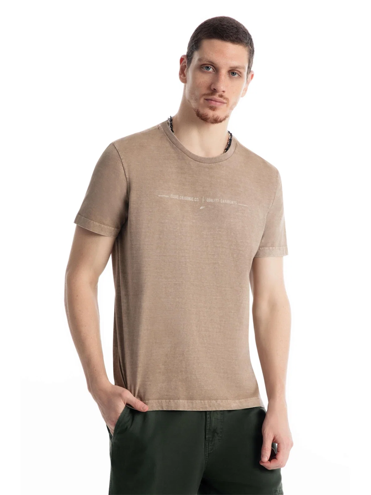 T-Shirt Washed Quality Capuccino — imagem 1
