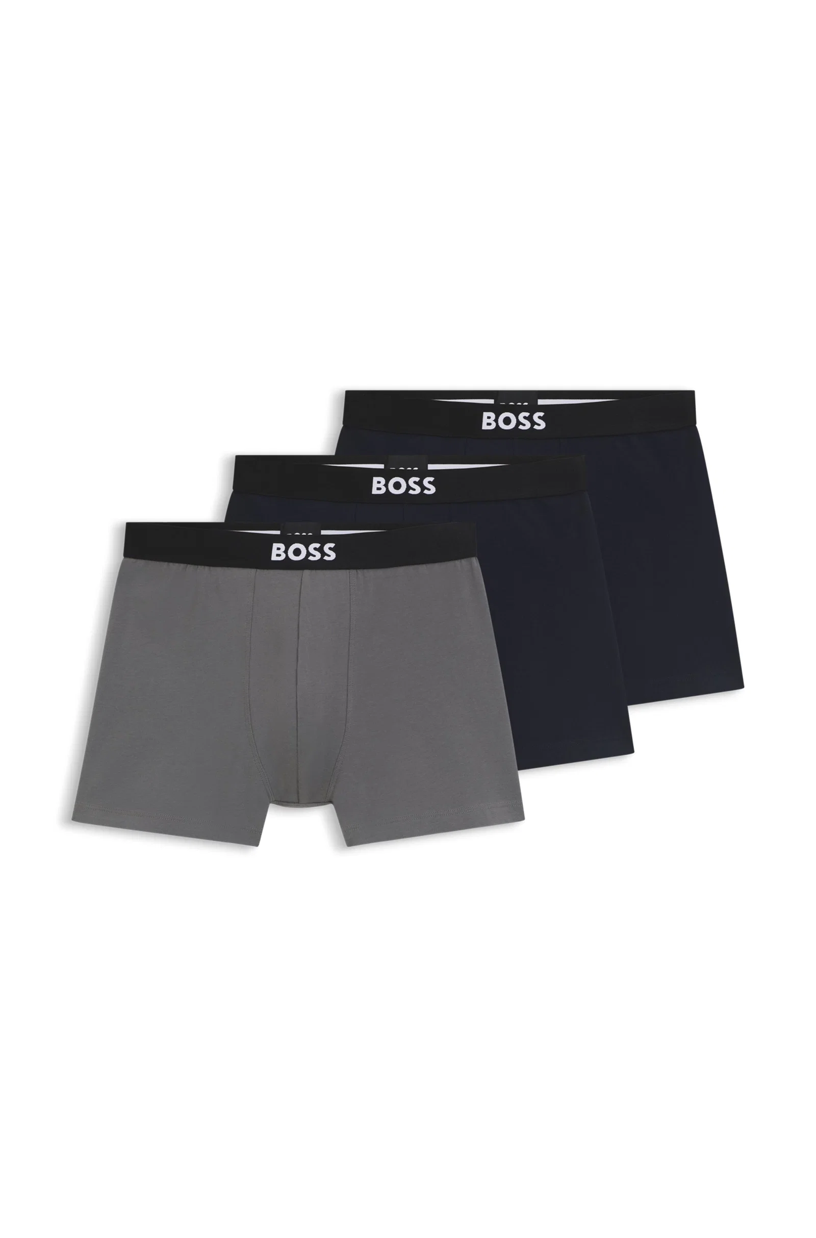 Pack De Três Cuecas Em Algodão Elástico