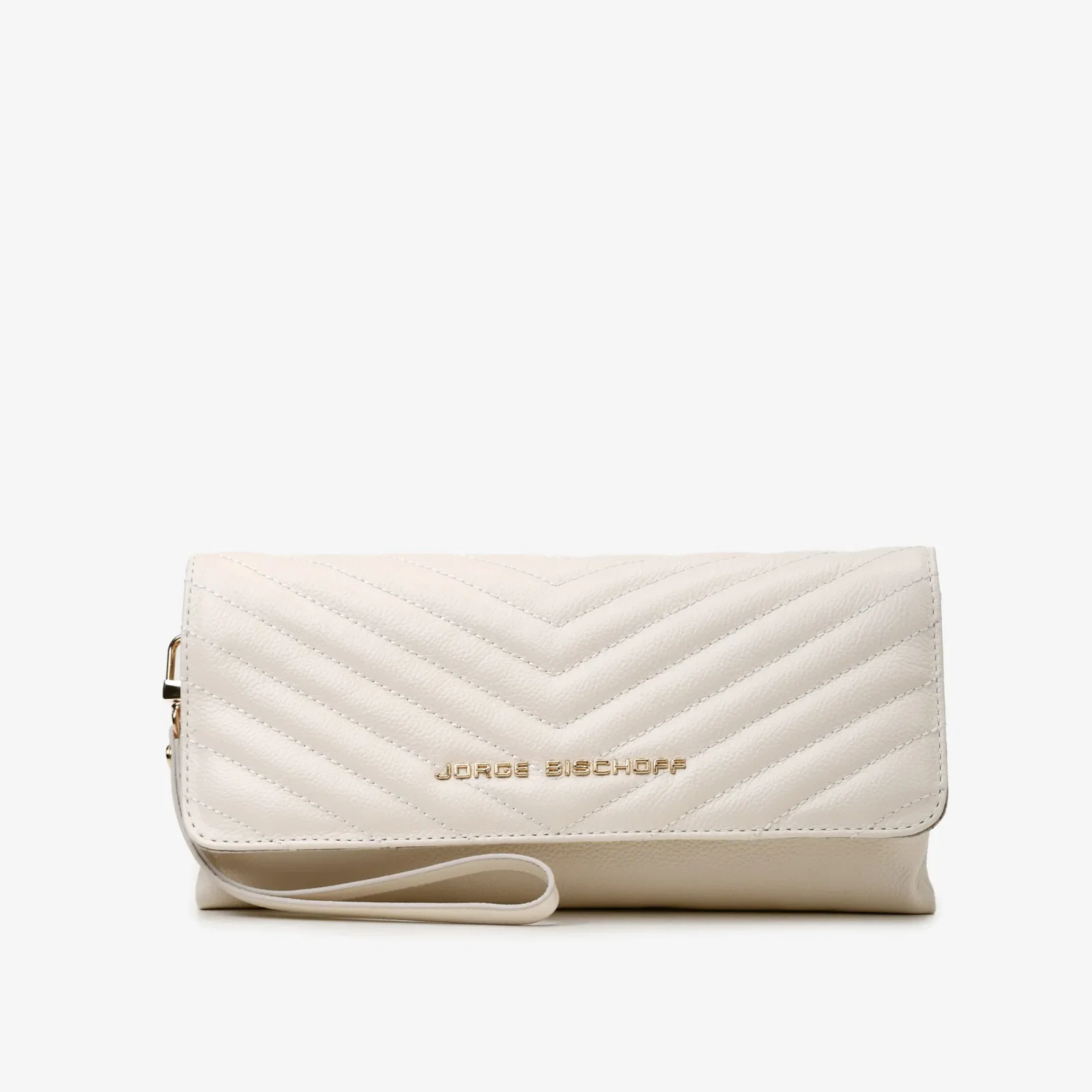 Bolsa Clutch Matelassê Off White Cordilheira Couro — imagem 1