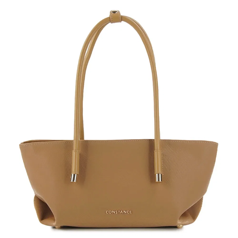 Bolsa Baguete Texturizada Bege