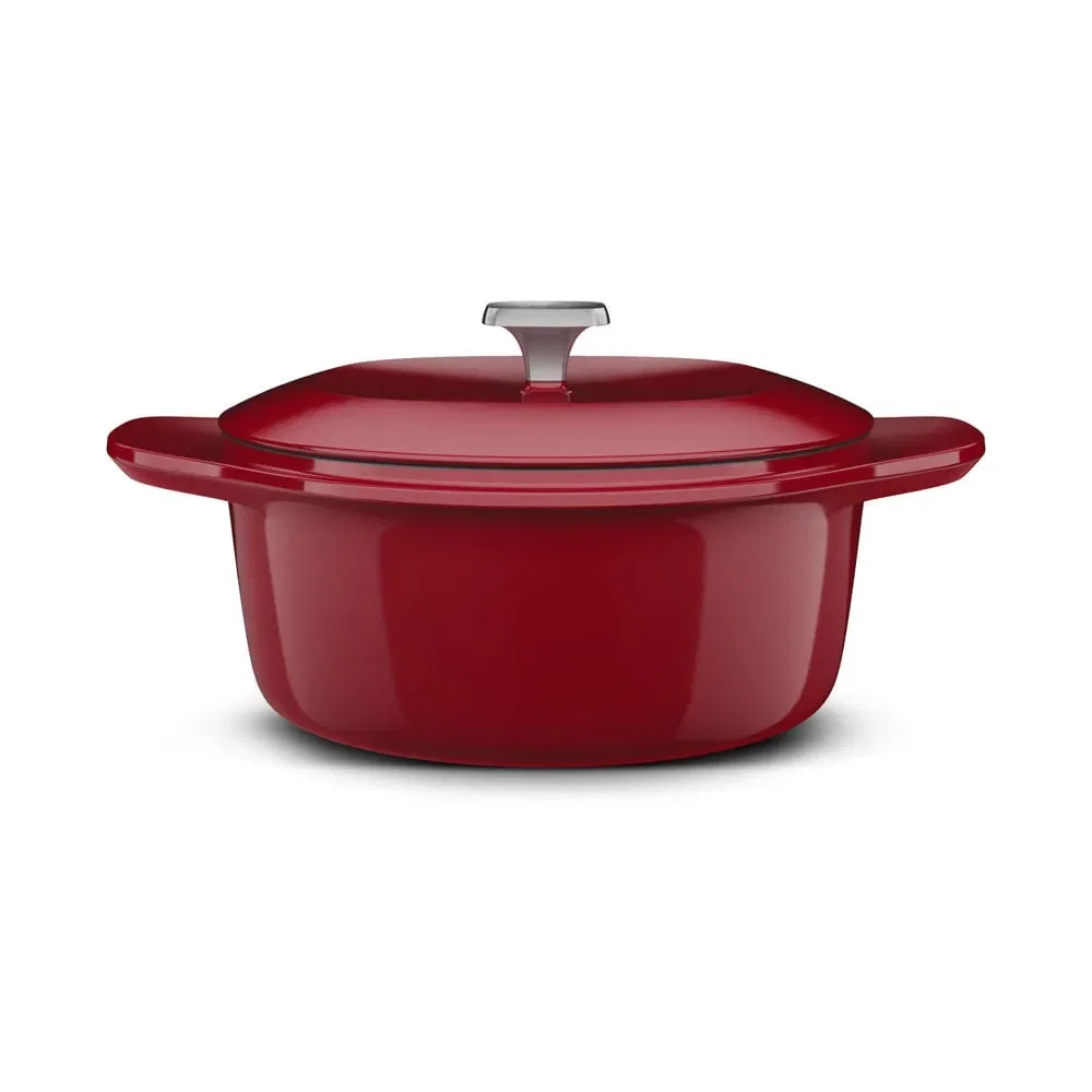 Panela de Ferro Fundido Esmaltado Caçarola Electrolux Expert 24cm Vermelha — imagem 1