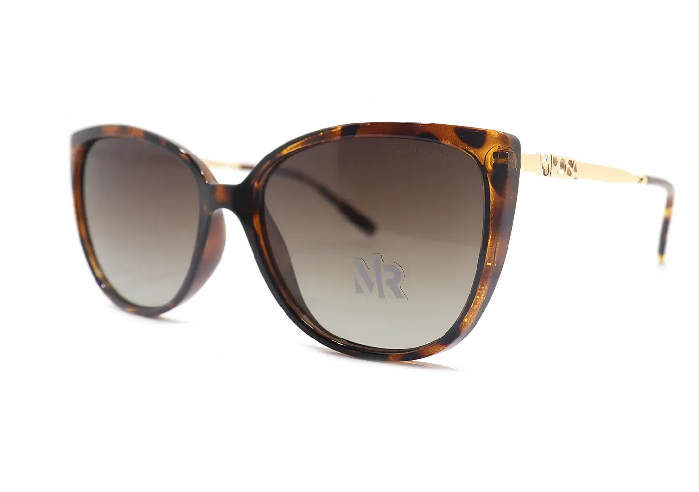 Óculos Morena Rosa Cat-Eye Detalhe Haste Marrom