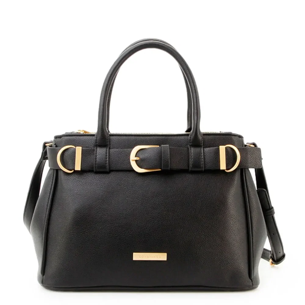 Bolsa Tote Fivela Preta