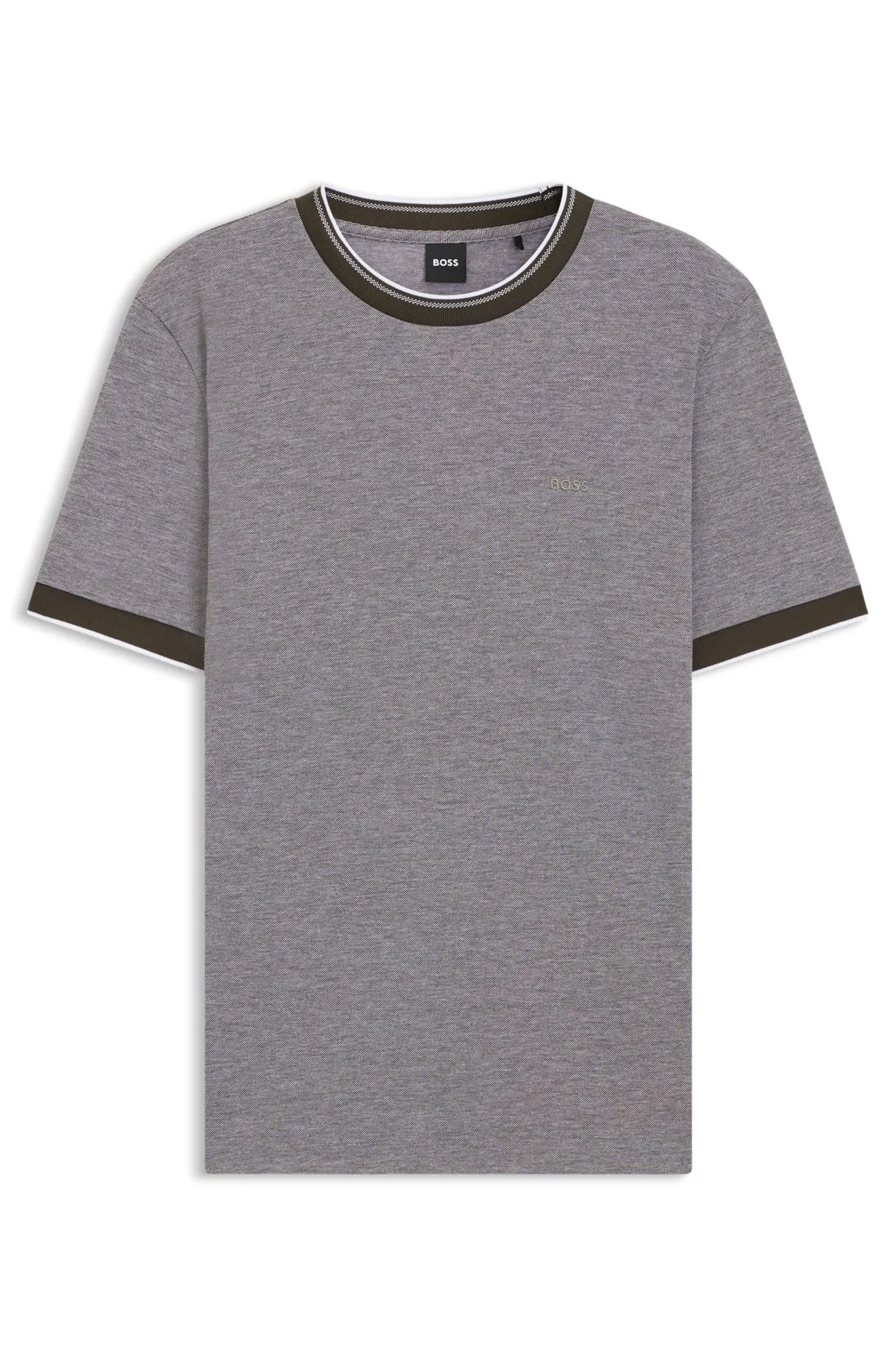 Camiseta Em Algodão Piqué Com Detalhe De Logo — imagem 1