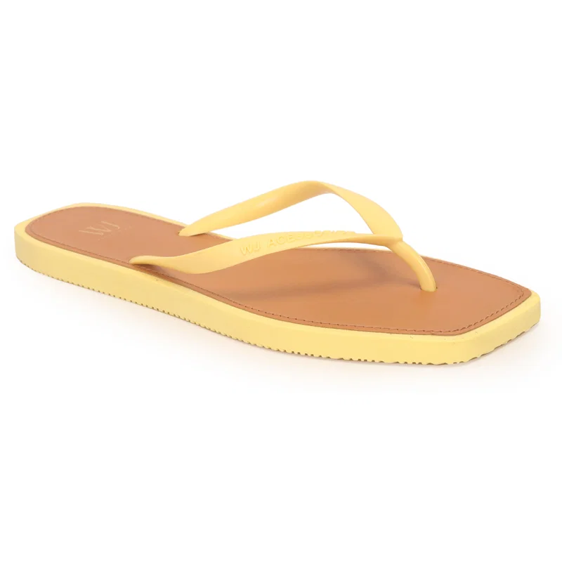 Chinelo Dedo Sola Quadrada Caramelo