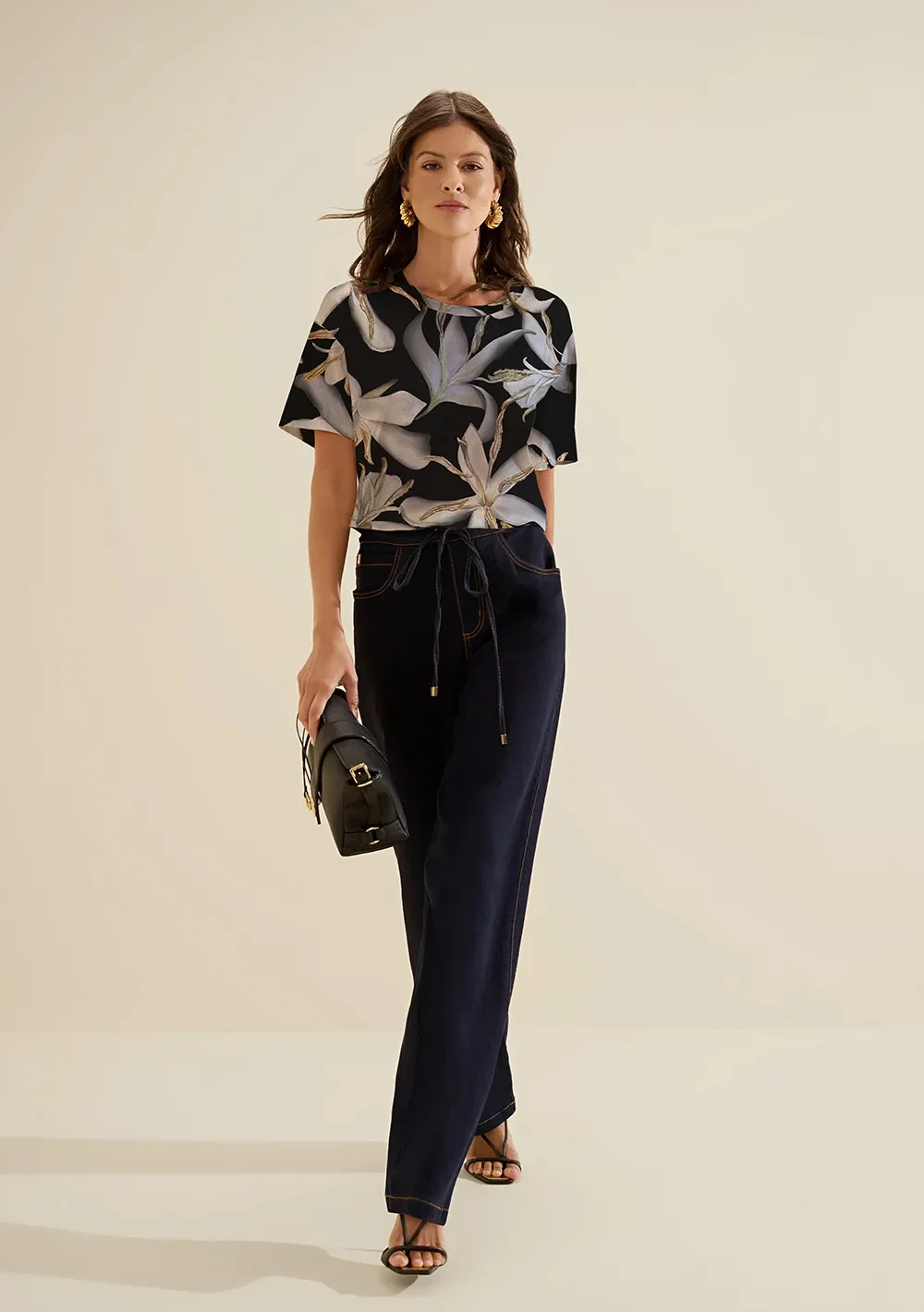 Calça Jeans Wide Prisma Azul