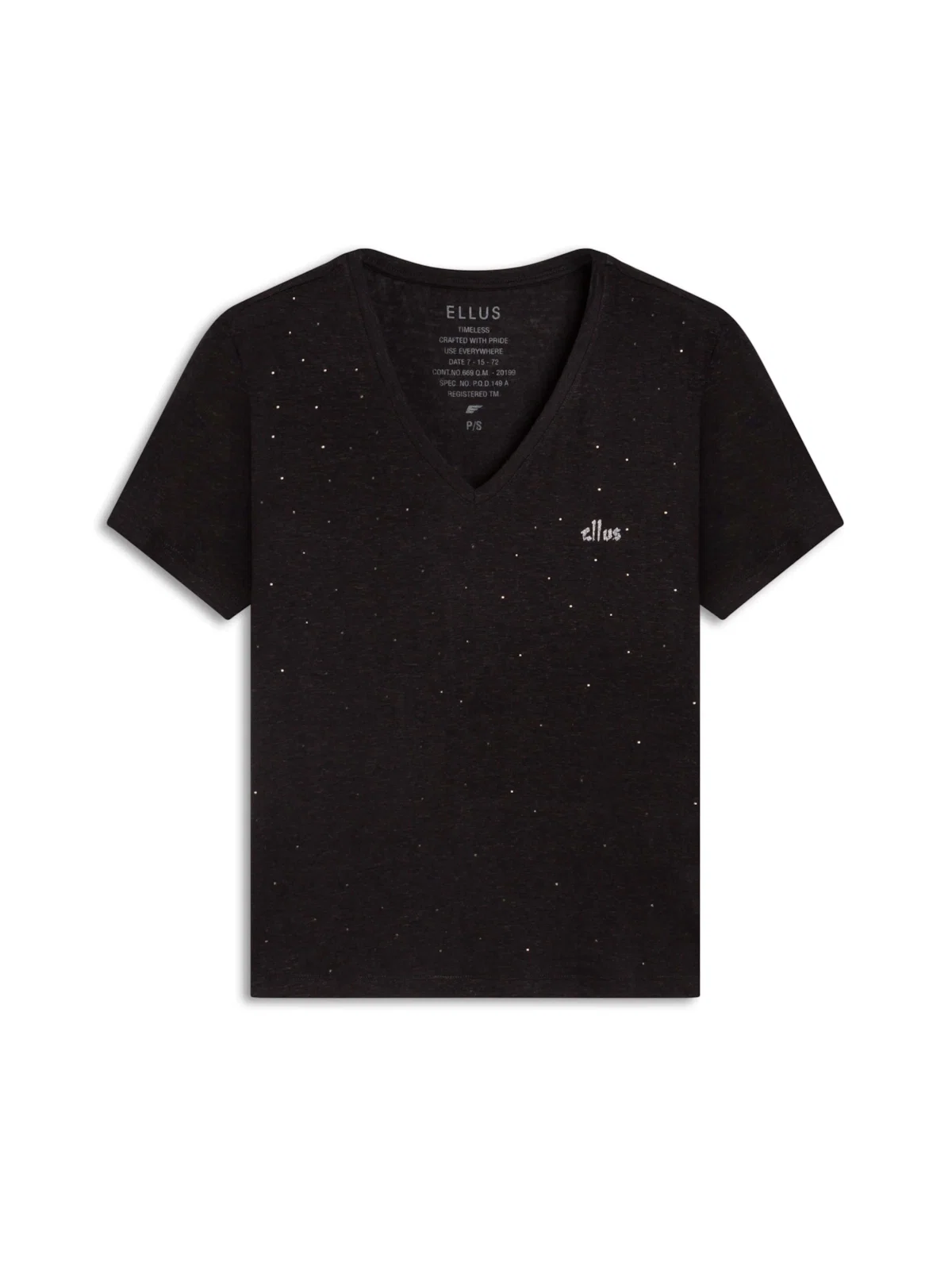 Blusa Ellus Classic Slim Strass Preto — imagem 1