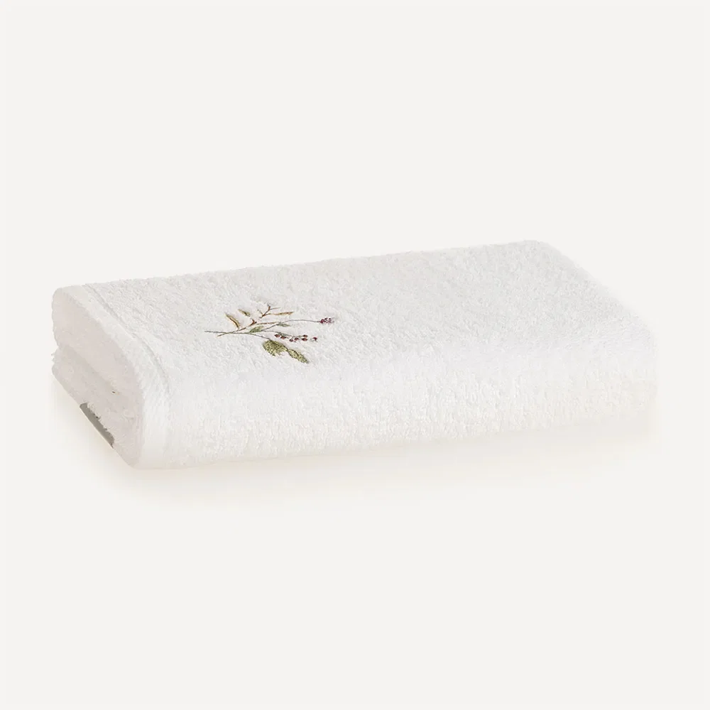 Toalha Bordada 100% Algodão Unika Margô Branco — imagem 1