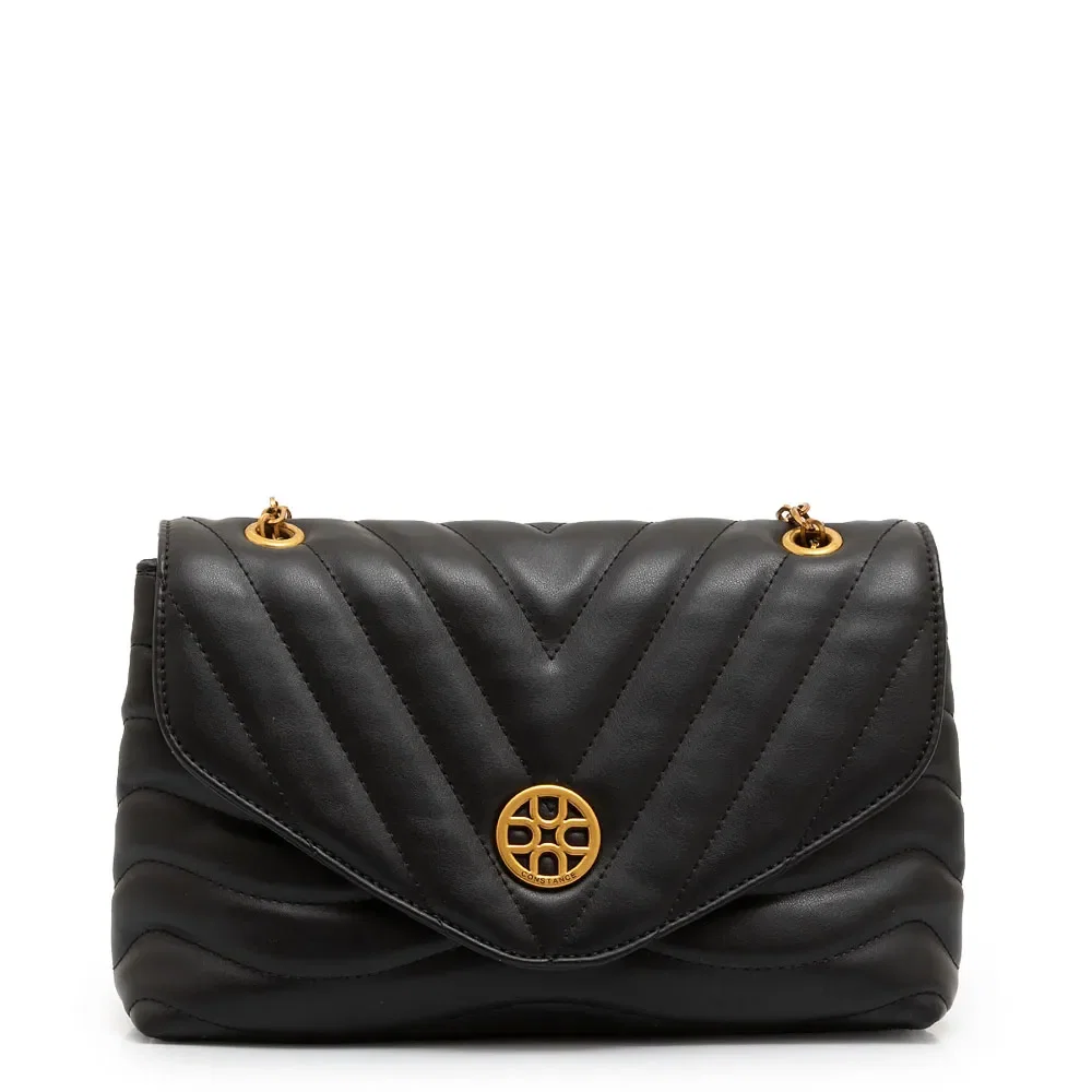 Bolsa Tiracolo Matelassê Preta — imagem 1
