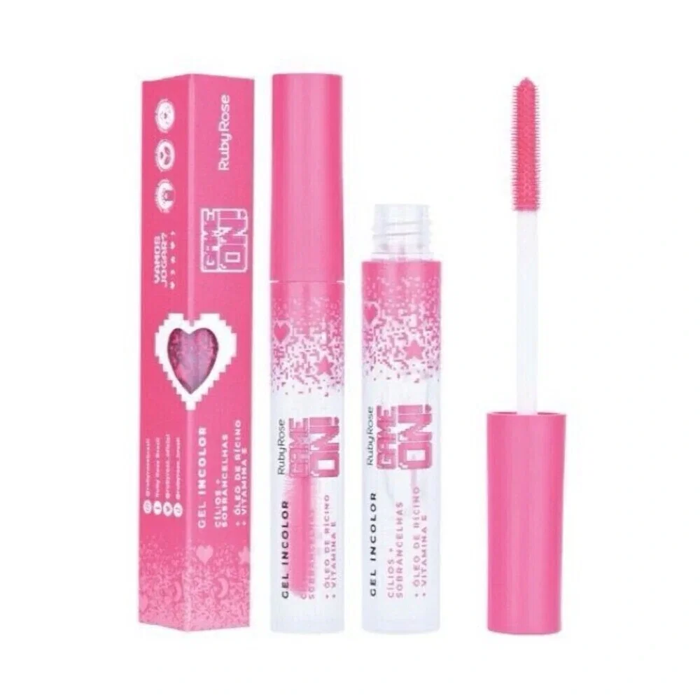 Gel Incolor Cílios + Sobrancelhas Ruby Rose Game On