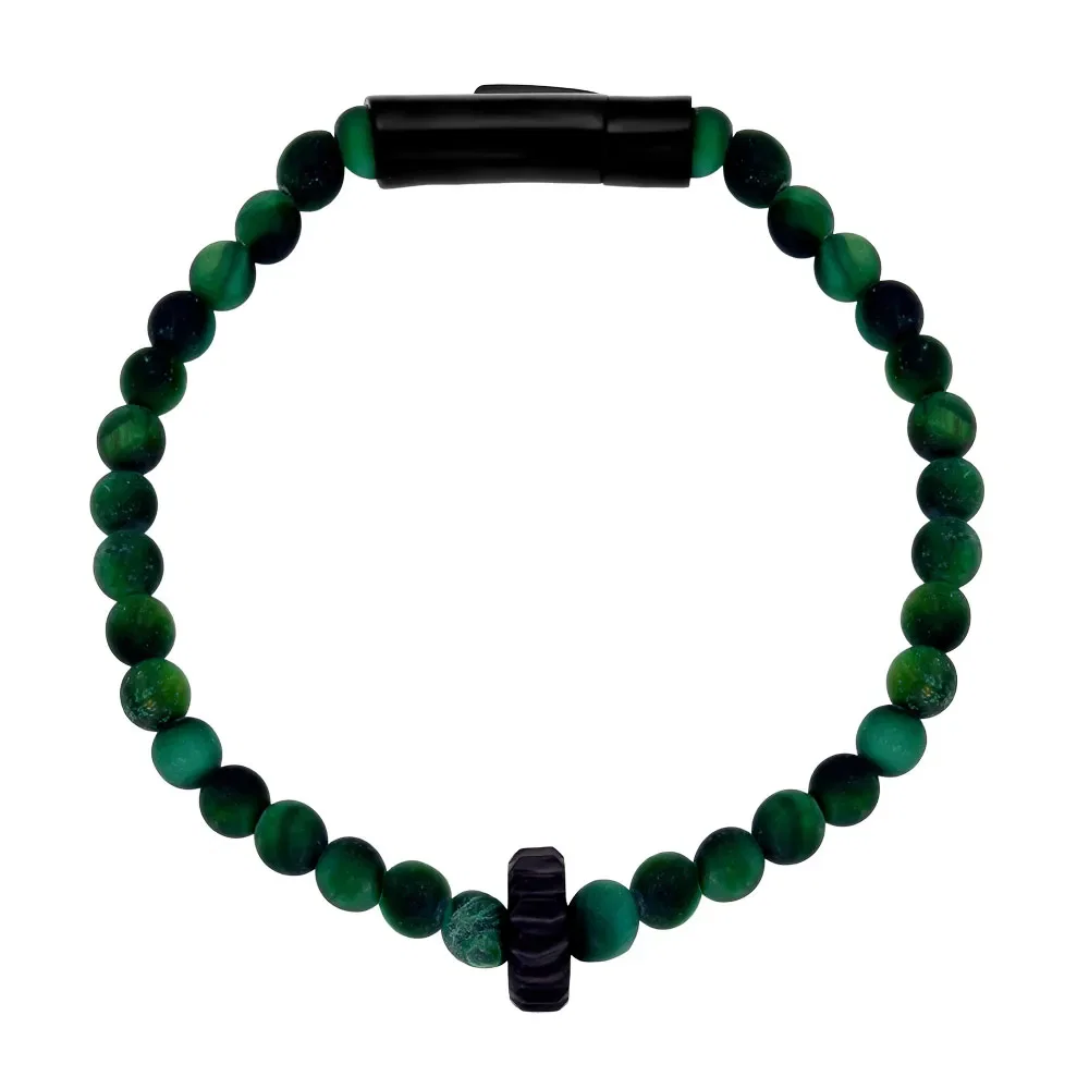 Pulseira Life Olho de Tigre em Aço