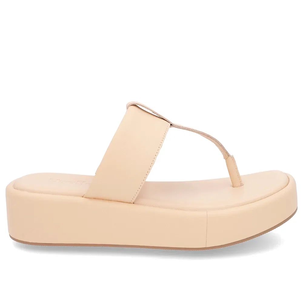 Chinelo Liso Couro Laranja