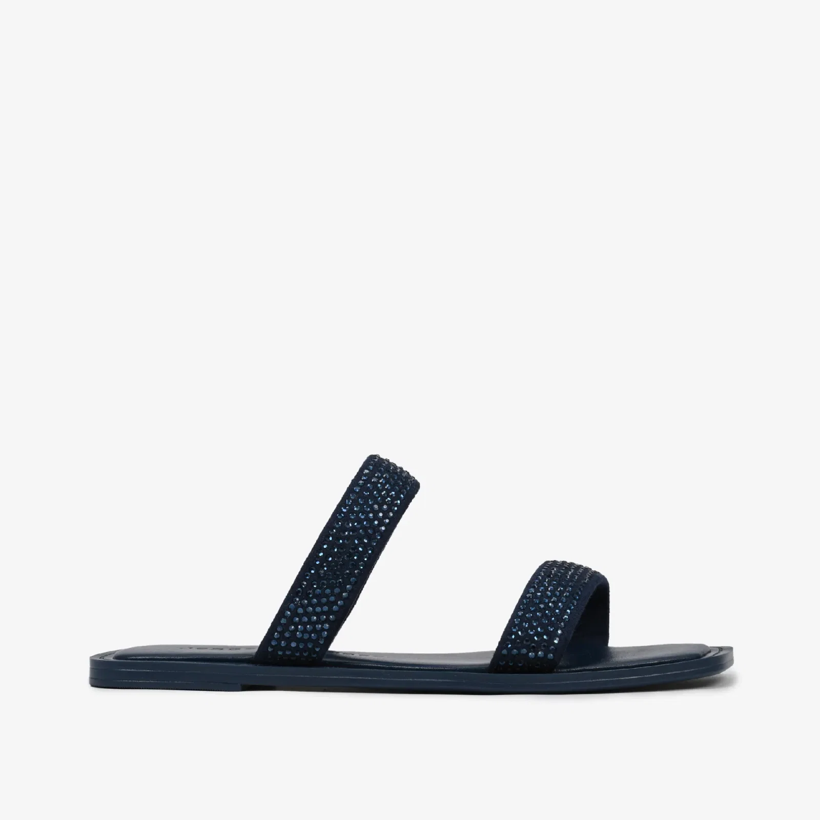 Slide Azul Marinho Hotfix Camurça