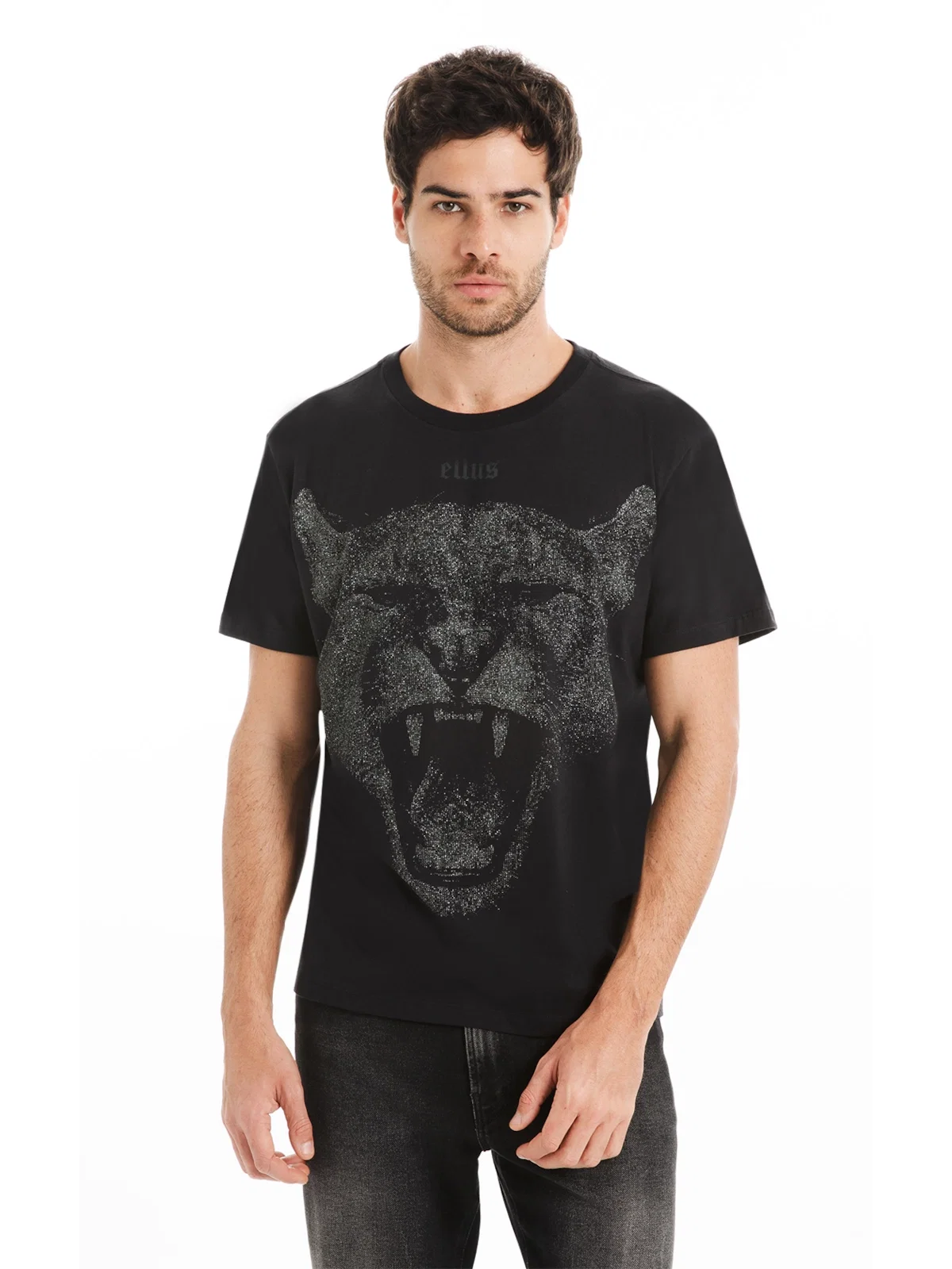 T-Shirt Cotton Fine Cougar Ellus Preto — imagem 1
