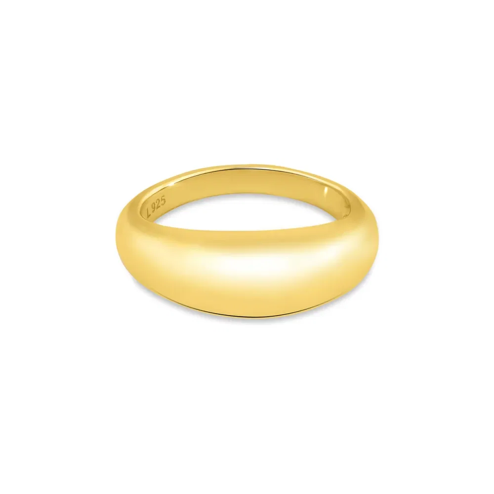 Anel Life Galaxy em Prata 925 com Banho de Ouro Amarelo 18k, 6.9mm