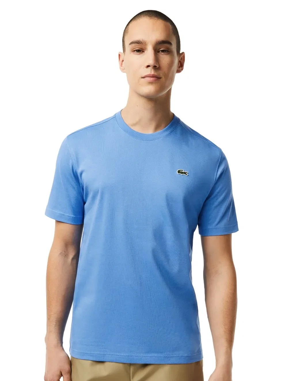 Camiseta Lacoste Sport Masculina Technique Logo Azul Médio