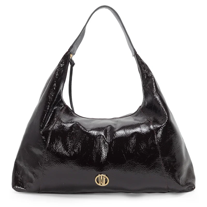 Bolsa Hobo Grande Couro Verniz