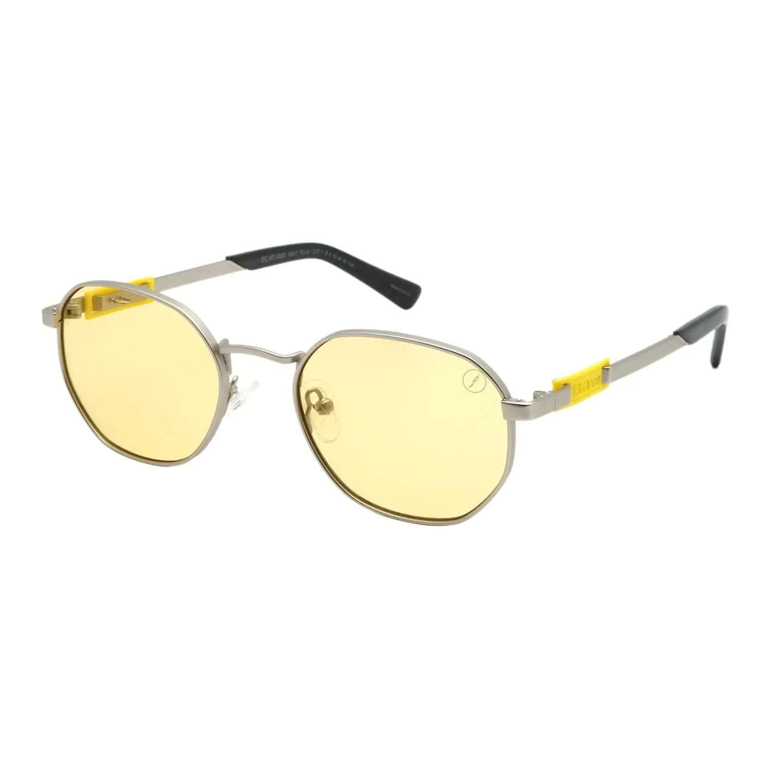 Óculos de Sol Unissex Chilli Beans Baw Metal Redondo Amarelo — imagem 1