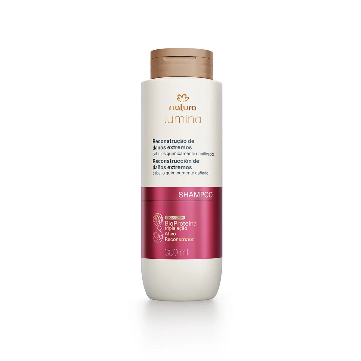 Shampoo Reestruturante para Cabelos Quimicamente Danificados Lumina 300 ml