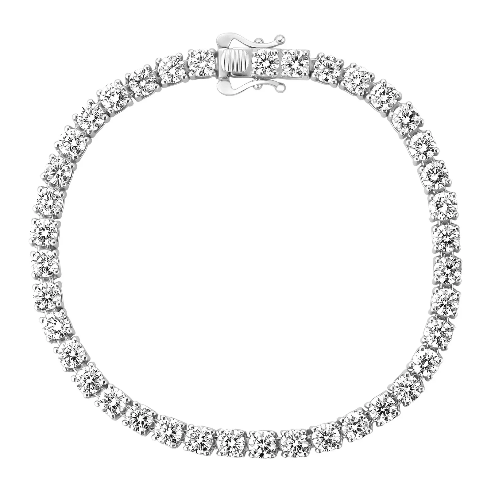 Pulseira Riviera em Ouro Branco 18k com Diamante de Laboratório 7,8 ct