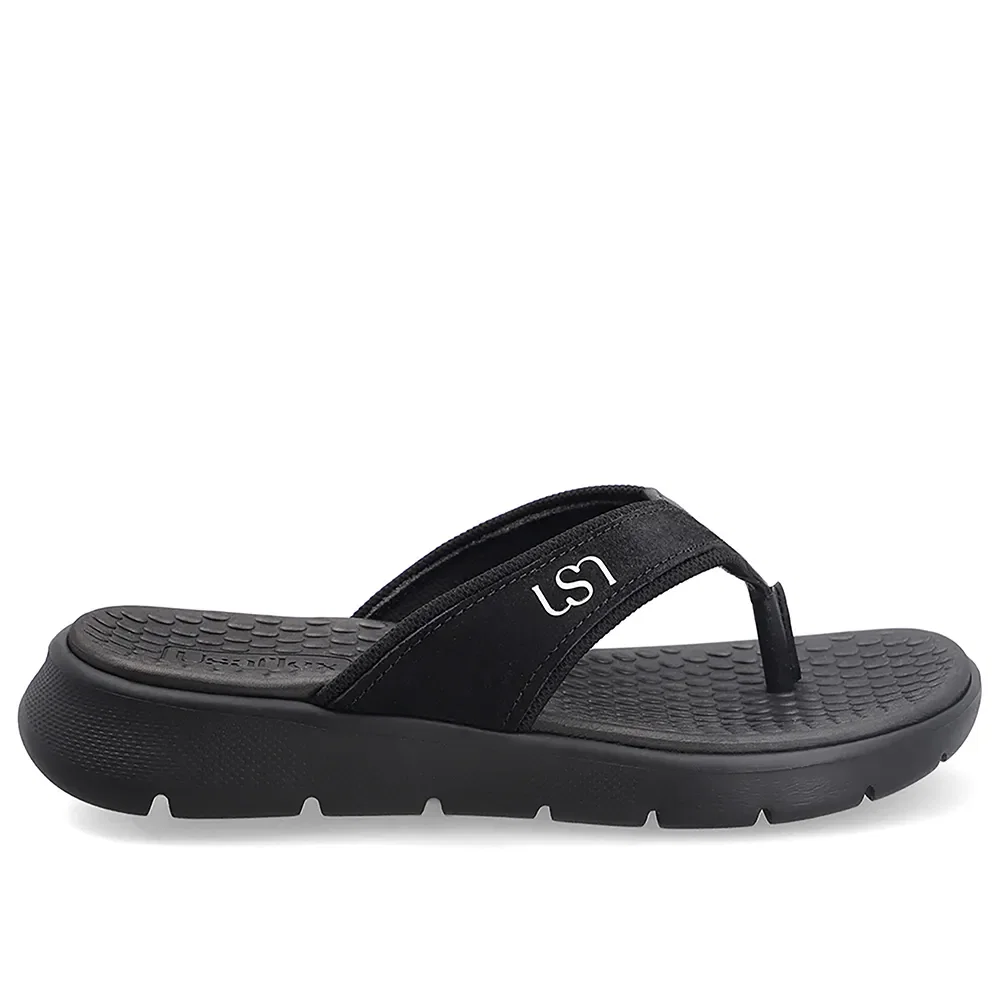 Chinelo Plataforma Em Camurça Preto
