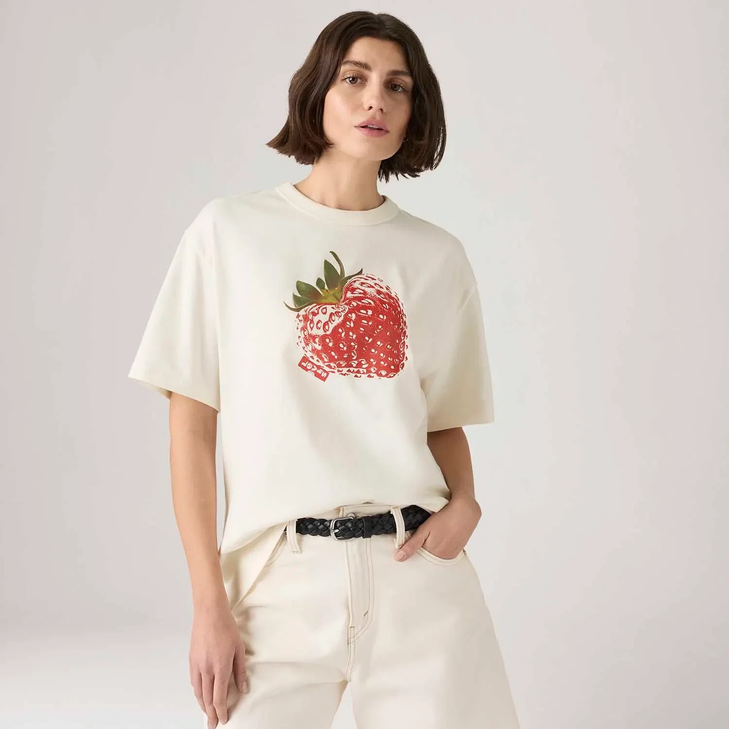 Camiseta Levi's® Tabor Off White Manga Curta — imagem 1