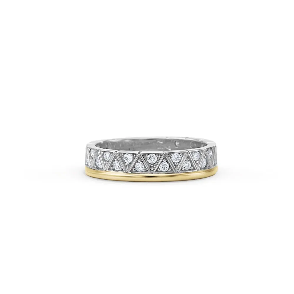 Anel Icona em Ouro Amarelo e Ouro Branco 18k com Diamantes — imagem 1