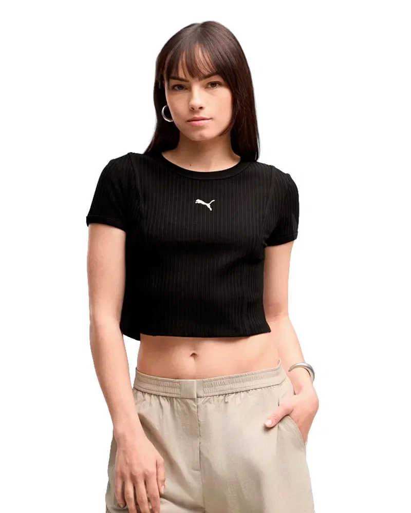 Camiseta Puma Ess Ribbed Baby Feminina — imagem 1