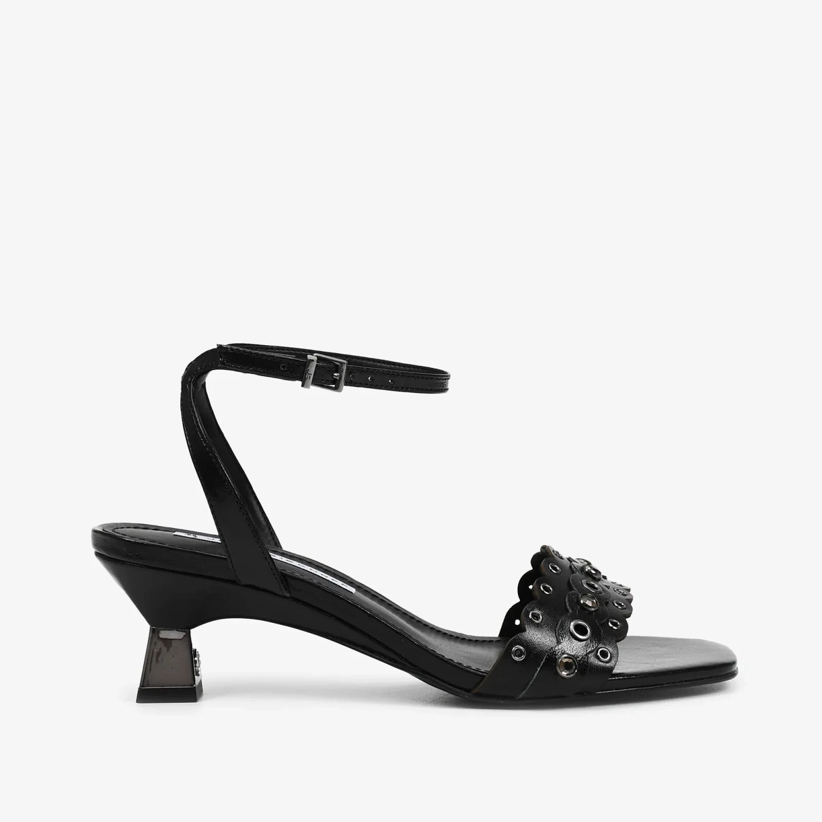 Sandália Preto Metal Pedraria Couro Napa — imagem 1